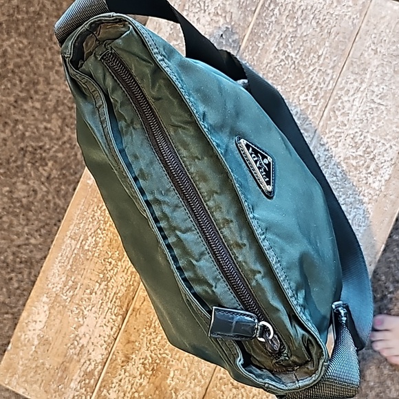 Prada Green Nylon Shoulder Bag - Picture 9 of 16